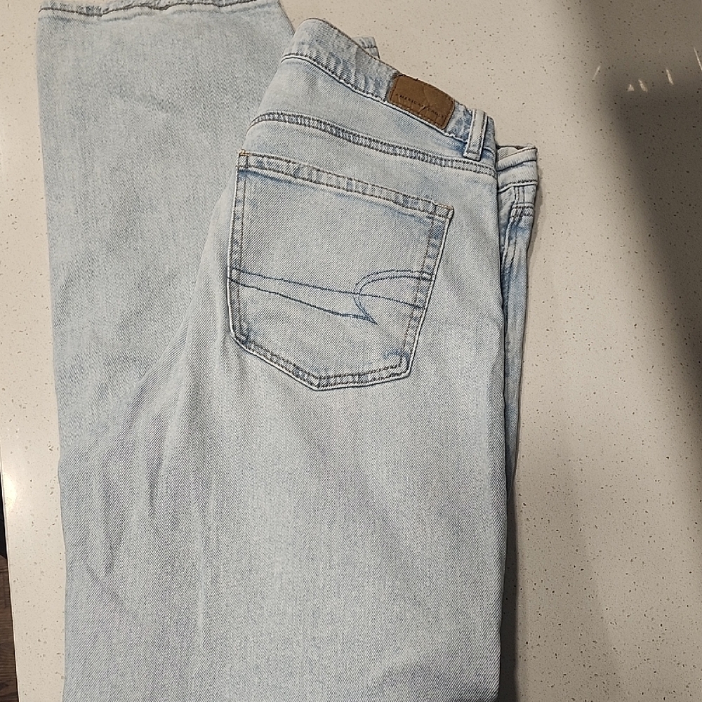 American Eagle Outfitters Light Blue Women's Straight Leg Jeans